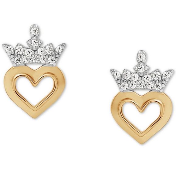 Disney Sterling Silver & 18 Gold-plate Stud earrings plus Trinket Dish - Picture 5 of 9